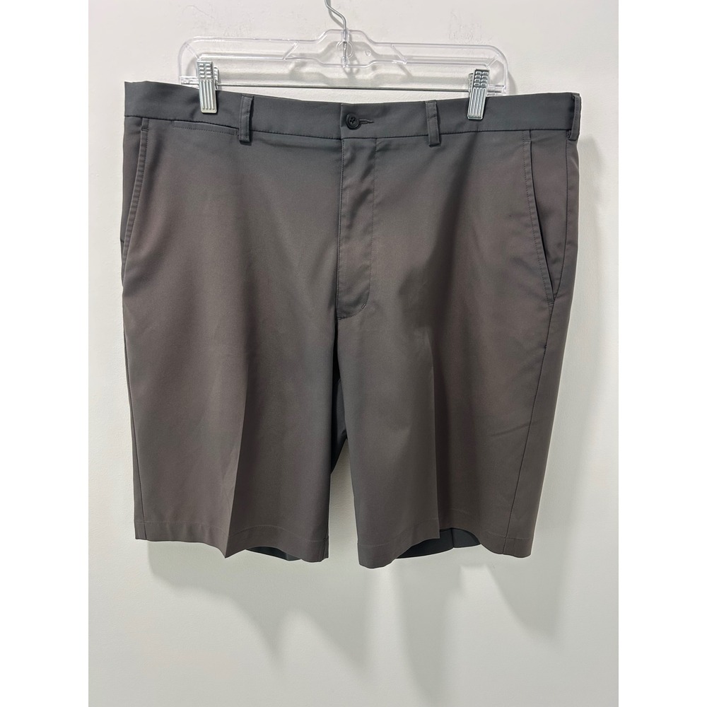 PGA Tour Mens Golf Shorts Dark Gray Flat Front Performance Size 38
